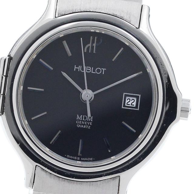 ウブロ HUBLOT 139.11.1 MDM クラシック ハンターケース デイト クォーツ レディース 箱・保証書付き_946978