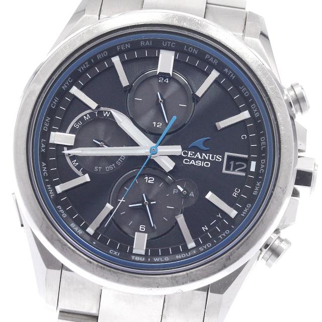 カシオ CASIO OCW-T4000-1AJF オシアナス クラシックライン デイデイト ソーラー電波 メンズ 箱・保証書付き_948526