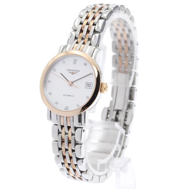ロンジン LONGINES L4.309.5.87.7 エレガント コレクション 12Pダイヤ シェル 自動巻き レディース 箱・保証書付き_948572_2