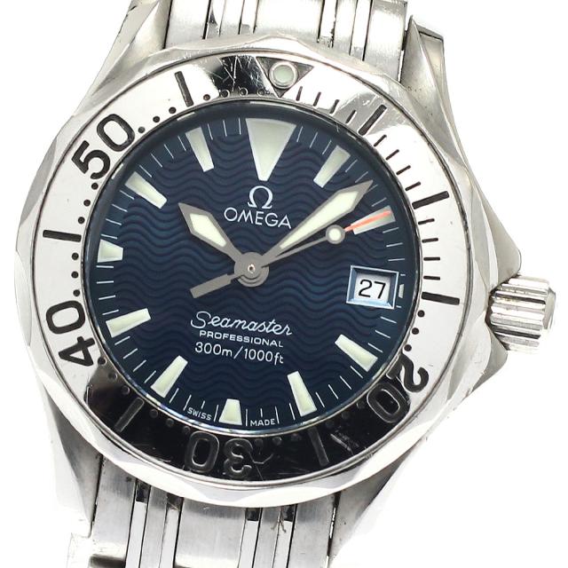 オメガ OMEGA 2584.80 シーマスター300 ジャックマイヨール デイト クォーツ レディース _948593