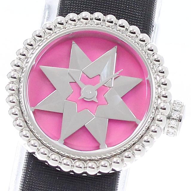 ディオール Dior CD040112 ラ ミニ ディ ドゥ ディオール ダイヤリューズ クォーツ レディース 極美品 箱・保証書付き_948663