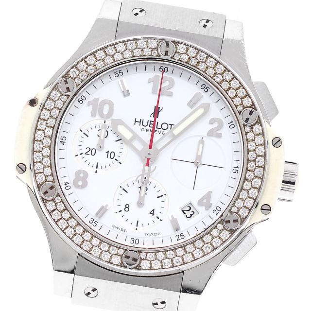 訳あり ウブロ HUBLOT 342.SE.230.RW.114 ビッグバン クロノグラフ ダイヤベゼル 自動巻き メンズ 保証書付き_932269