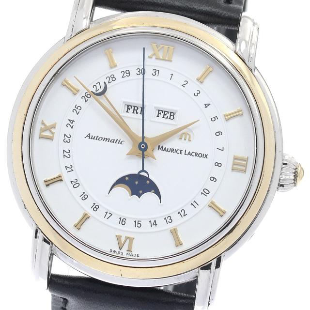 モーリス・ラクロア Maurice Lacroix MP6347-YS101-19F マスターピース YGベゼル トリプルカレンダー 自動巻き メンズ 保証書付き_938338
