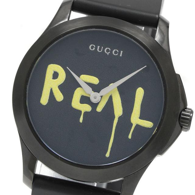 グッチ GUCCI 126.4/YA1264017 Gタイムレス ゴースト クォーツ メンズ 美品 箱・保証書付き_948829