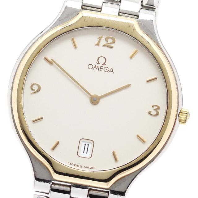 オメガ OMEGA 4330.62 デビル YGベゼル デイト クォーツ メンズ 保証書付き_948358