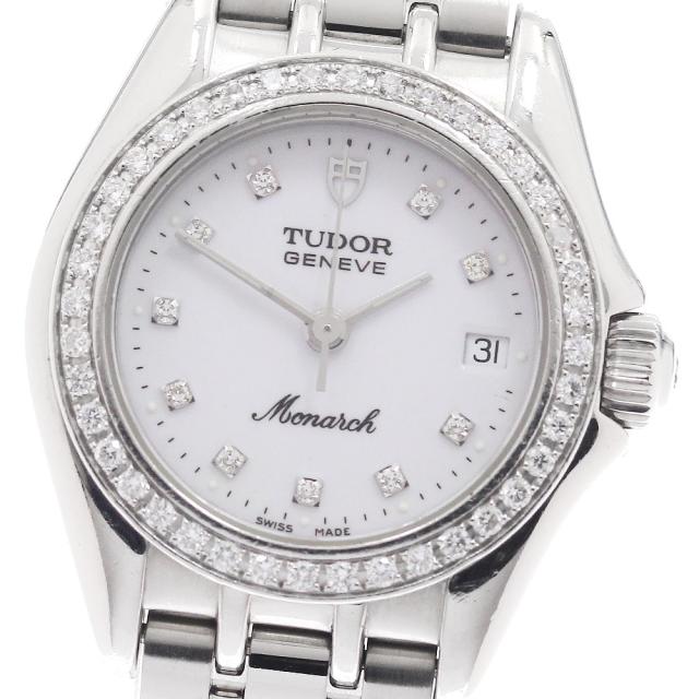 チュードル TUDOR 15810 モナーク 10P ダイヤベゼル クォーツ レディース _943010