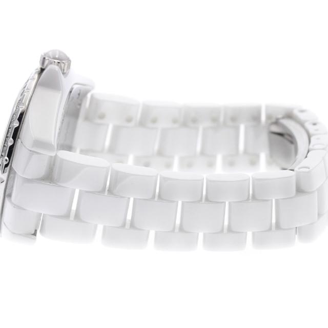 シャネル CHANEL H3110 J12 ダイヤベゼル 8Pダイヤ 白セラミック クォーツ レディース _947380_3