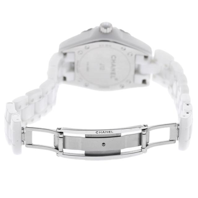 シャネル CHANEL H3110 J12 ダイヤベゼル 8Pダイヤ 白セラミック クォーツ レディース _947380_2
