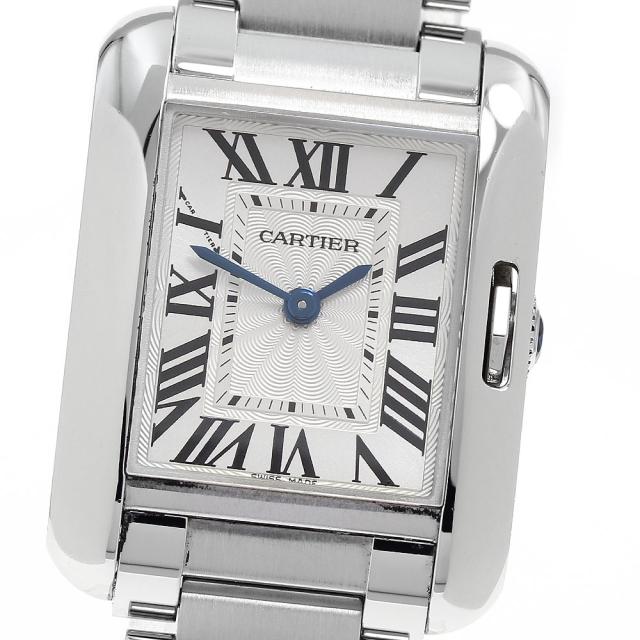 カルティエ CARTIER W5310022 タンクアングレーズSM クォーツ レディース 良品 _943083