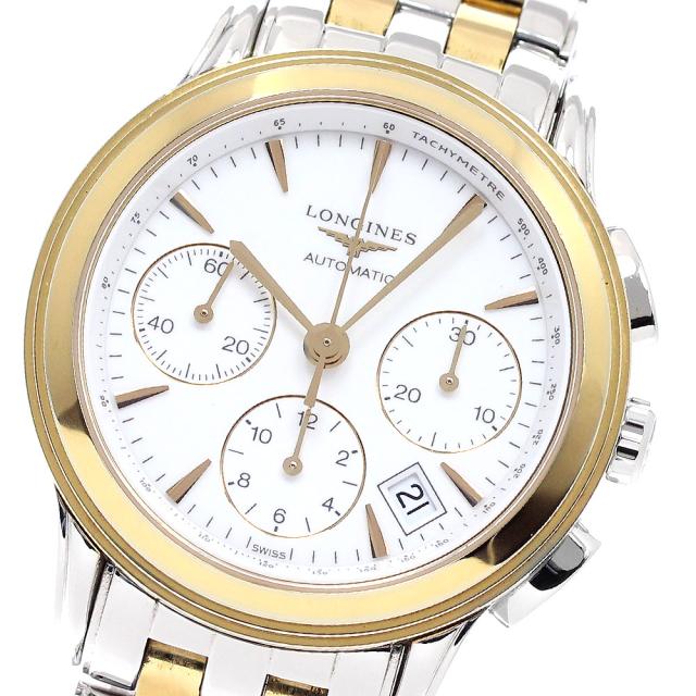 ロンジン LONGINES L4.803.3 フラッグシップ クロノグラフ デイト 自動巻き メンズ _949765