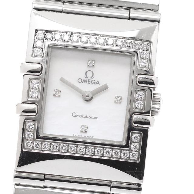 オメガ OMEGA 1528.76 コンステレーション カレ ダイヤベゼル 4Pダイヤ クォーツ レディース _948396