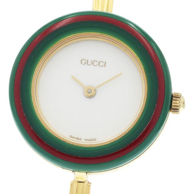 グッチ GUCCI 11/12.2 チェンジベゼル クォーツ レディース 内箱付き_948766