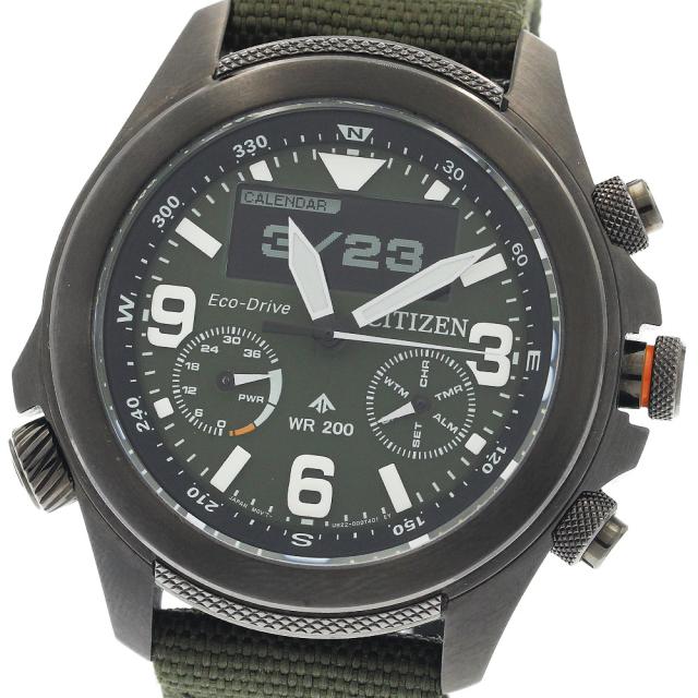シチズン CITIZEN JV1005-02W プロマスター ランドシリーズ エコドライブ ソーラー電波 メンズ 極美品 箱・保証書付き_949185