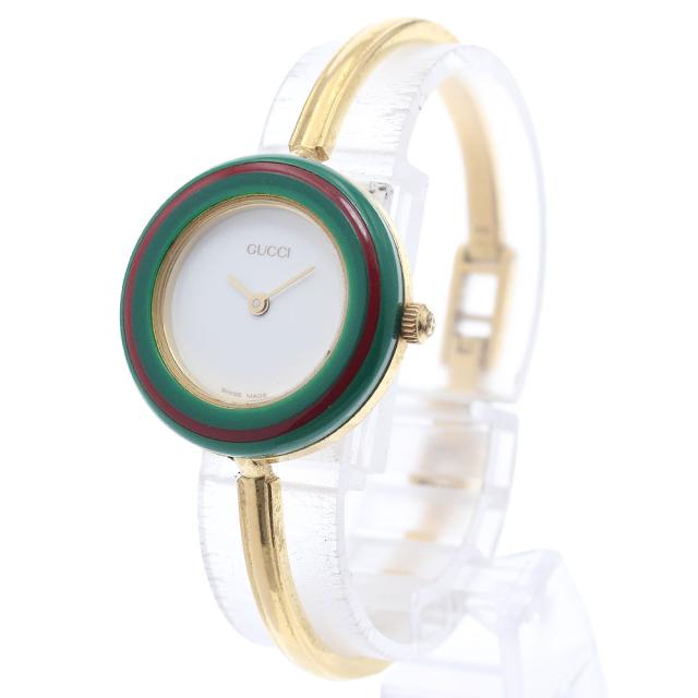 グッチ GUCCI 11/12.2 チェンジベゼル クォーツ レディース 内箱、替えベゼル付き_948810