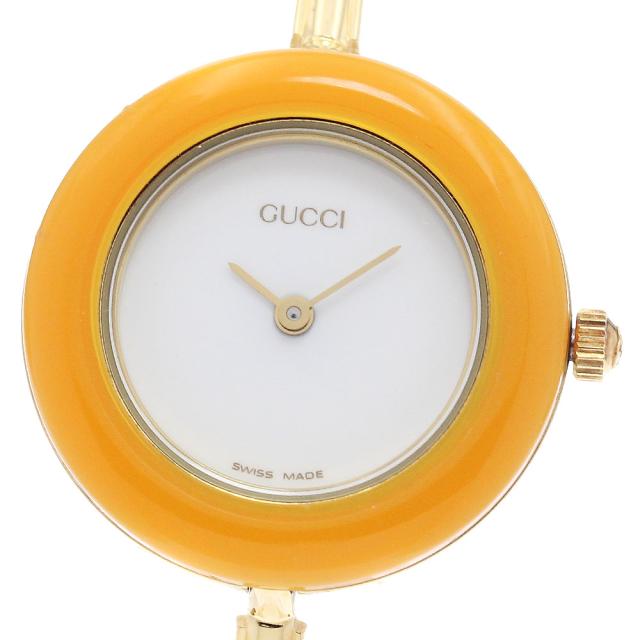 グッチ GUCCI 11/12.2 チェンジベゼル クォーツ レディース 内箱、替えベゼル付き_948813