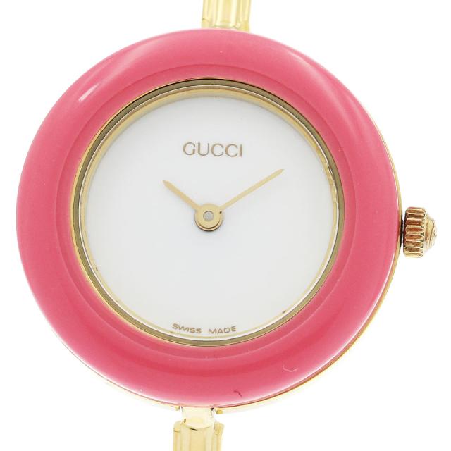 グッチ GUCCI 11/12.2 チェンジベゼル クォーツ レディース 内箱付き_948814