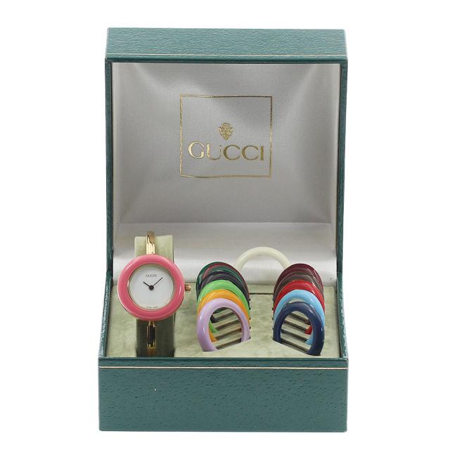 グッチ GUCCI 11/12.2 チェンジベゼル クォーツ レディース 内箱付き_948814