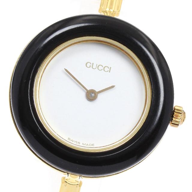 グッチ GUCCI 11/12.2 チェンジベゼル クォーツ レディース 内箱付き_948815