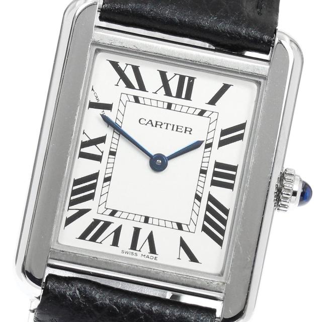 カルティエ CARTIER W5200005 タンクソロSM クォーツ レディース 良品 保証書付き_949305