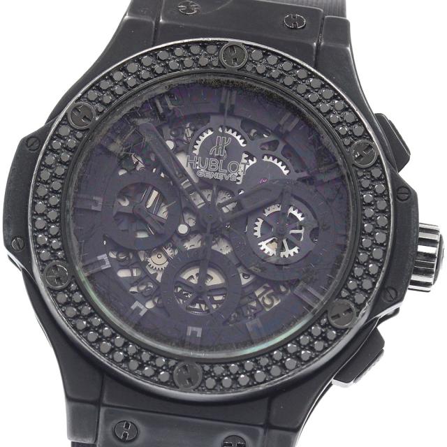 訳あり ウブロ HUBLOT 311.C1.1110.RX.1100 ビッグ・バン アエロバン オールブラック ダイヤベゼル 自動巻き メンズ 保証書付き_942200