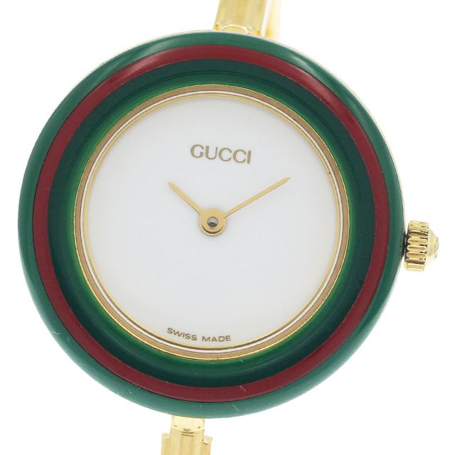 グッチ GUCCI 11/12.2 チェンジベゼル クォーツ レディース 内箱付き_948811