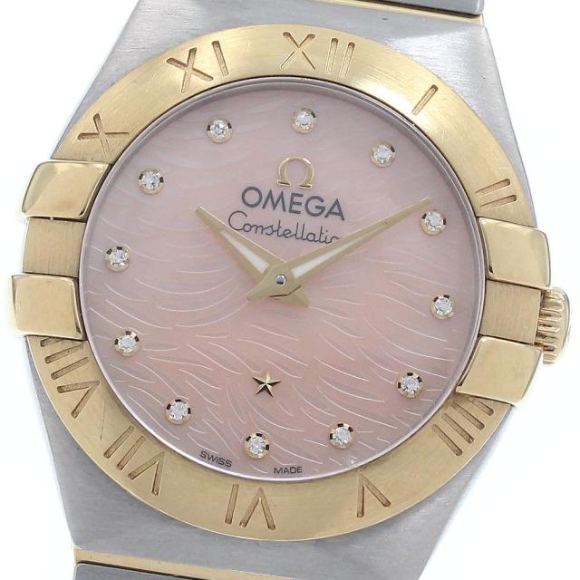 オメガ OMEGA 123.20.24.60.57.004 コンステレーション プリュム 12Pダイヤ YGコンビ クォーツ レディース _950679