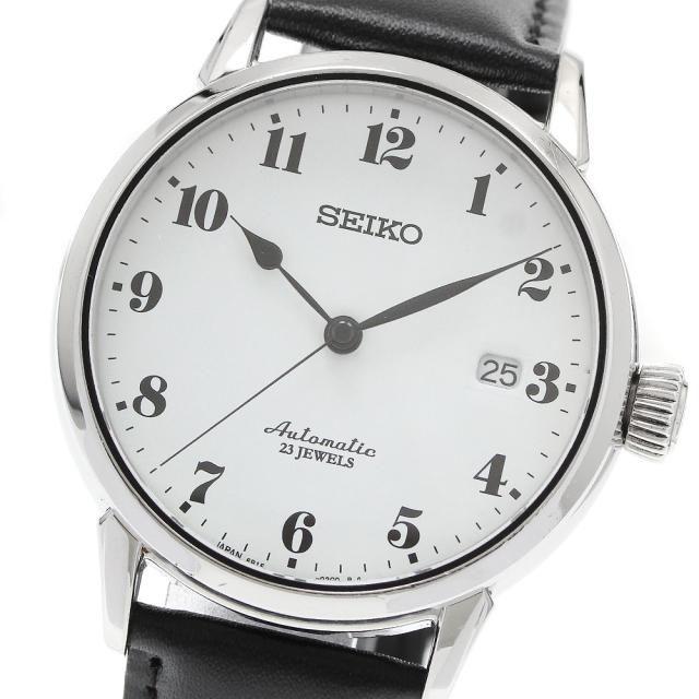 セイコー SEIKO SARX027/6R15-02Z0 プレサージュ 琺瑯ダイヤル デイト 自動巻き メンズ _945639