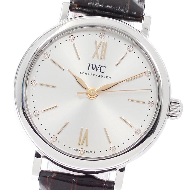 IWC SCHAFFHAUSEN IW357403 ポートフィノ オートマティック 34 12Pダイヤ 自動巻き レディース _951150