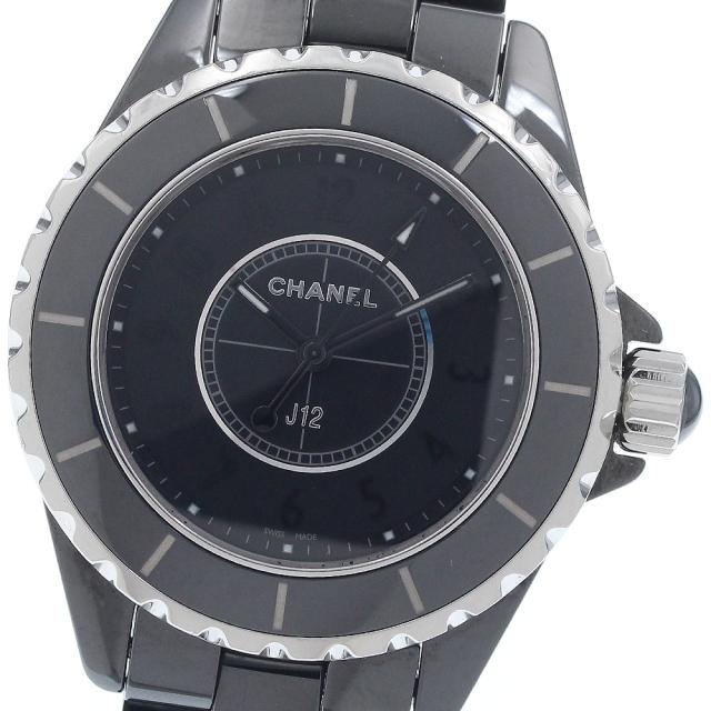 シャネル CHANEL H3828 J12 インテンスブラック クォーツ レディース 良品 保証書付き_951458