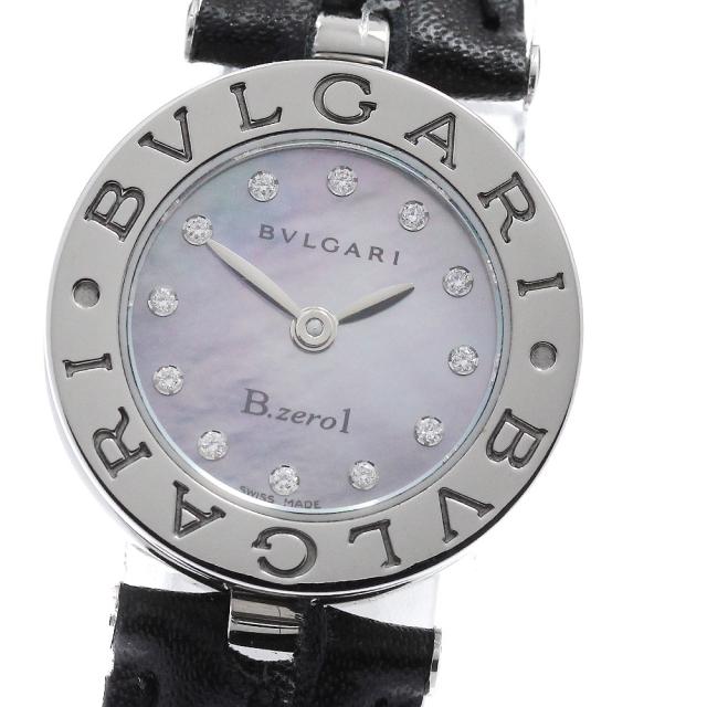 ブルガリ BVLGARI BZ22S B-zero1 12P ブルーシェル文字盤 クォーツ レディース 良品 _909538
