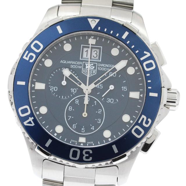 タグホイヤー TAG HEUER CAN1011 アクアレーサー ビッグデイト クロノグラフ クォーツ メンズ 良品 _950181