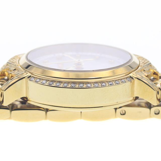 ロベルトカヴァリ Roberto Cavalli RV2L062M0071 By Franck Muller 11P サイドダイヤ クォーツ レディース 極美品 箱・保証書付き_951640_6