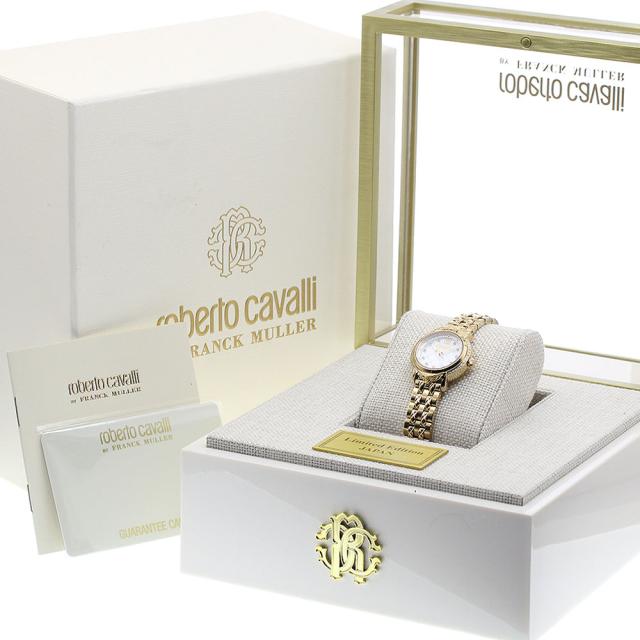 ロベルトカヴァリ Roberto Cavalli RV2L062M0071 By Franck Muller 11P サイドダイヤ クォーツ レディース 極美品 箱・保証書付き_951640_1