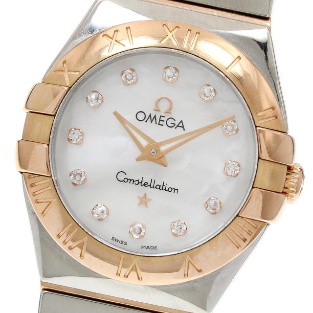 オメガ OMEGA 123.20.24.60.55.001 コンステレーション ブラッシュ 12Pダイヤ クォーツ レディース _950685