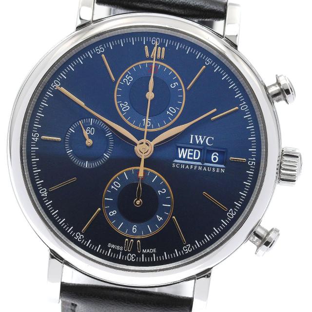 IWC IWC SCHAFFHAUSEN IW391036 ポートフィノ クロノグラフ デイデイト 自動巻き メンズ 保証書付き_951405