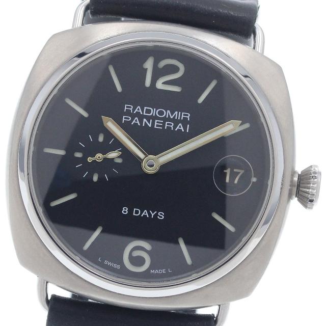 パネライ PANERAI PAM00346 ラジオミール 8デイズ チタニオ デイト 手巻き メンズ 保証書付き_951882