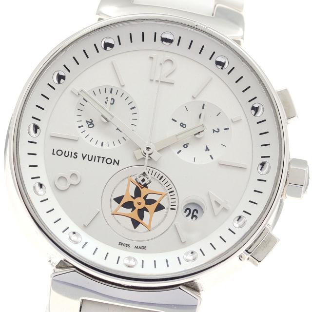 ルイ・ヴィトン LOUIS VUITTON Q8G00 タンブール ムーンスター デイト クロノグラフ クォーツ レディース _947227