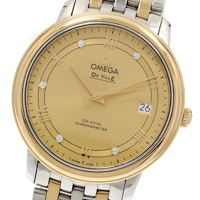 オメガ OMEGA 424.20.37.20.58.002 デビル プレステージ コーアクシャル 5Pダイヤ 自動巻き メンズ 保証書付き_950644