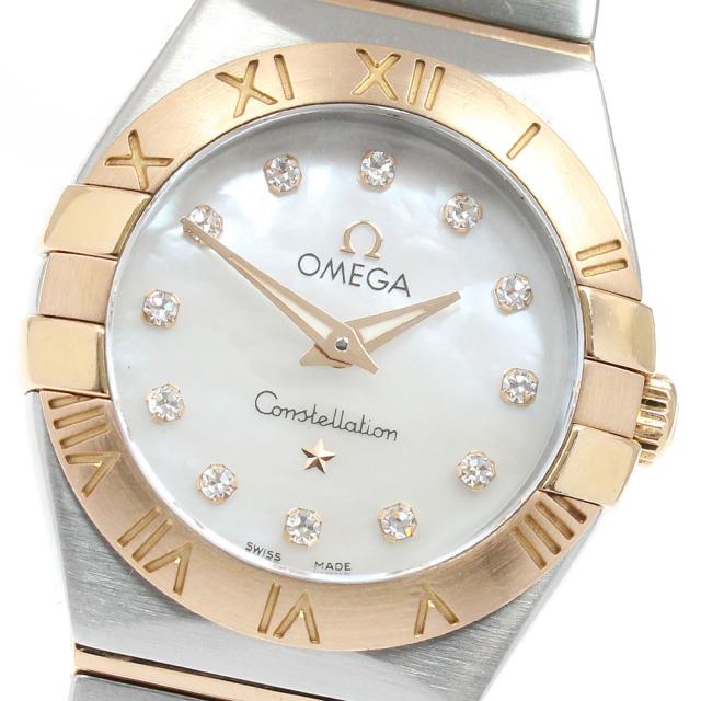 オメガ OMEGA 123.20.24.60.55.001 コンステレーション ブラッシュ 12Pダイヤ クォーツ レディース _950677
