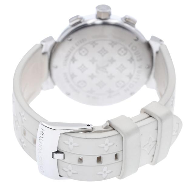 訳あり ルイ・ヴィトン LOUIS VUITTON Q11BA タンブール デイト クロノグラフ クォーツ メンズ _950839_4