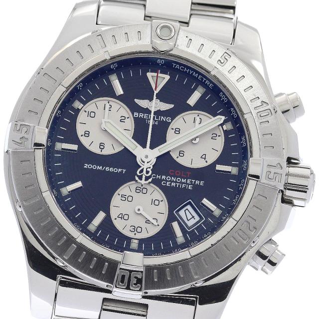 ブライトリング BREITLING A73380 コルト クロノグラフ クォーツ メンズ 保証書付き_934750