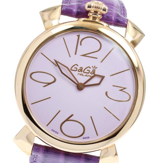 ガガミラノ GaGa MILANO 5091.02 マヌアーレ シン46MM クォーツ メンズ 良品 _947016