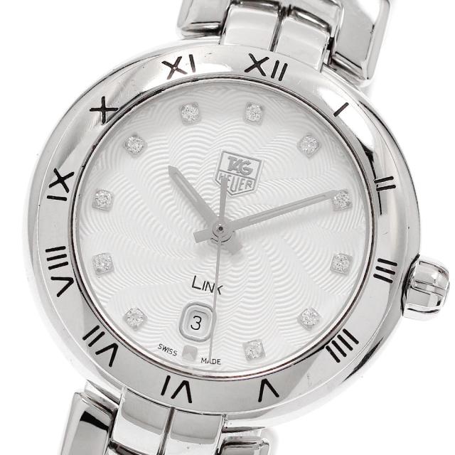 タグホイヤー TAG HEUER WAT1411 リンク 11Pダイヤモンド デイト クォーツ レディース 保証書付き_950371
