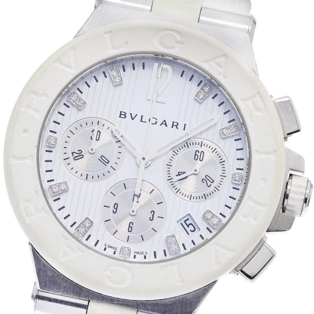 ブルガリ BVLGARI DG40SCH ディアゴノ クロノグラフ 19Pダイヤ 自動巻き メンズ _942728