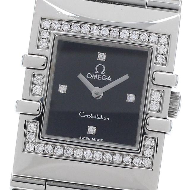 オメガ OMEGA 1528.46 コンステレーション カレ クアドラ 4P ダイヤベゼル クォーツ レディース _952687