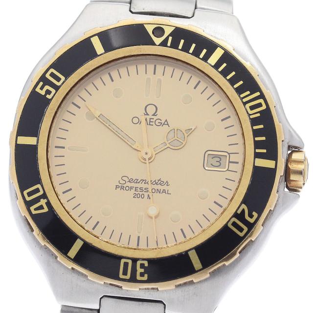 オメガ OMEGA シーマスター200 デイト YGベゼル クォーツ メンズ _951007
