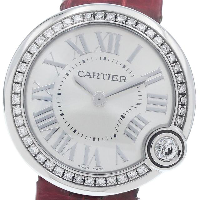 カルティエ CARTIER W4BL0003 バロン ブラン ドゥ カルティエ ダイヤベゼル クォーツ レディース _952367