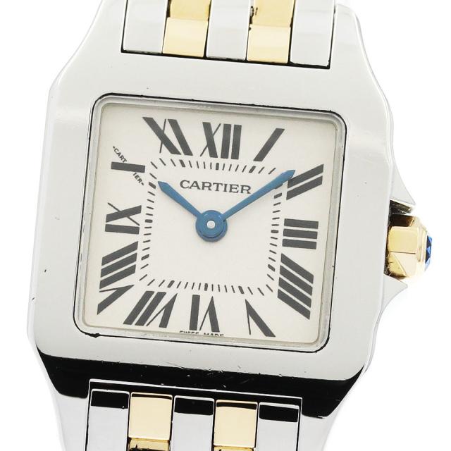 カルティエ CARTIER W25066Z6 サントスドゥモワゼル SM クォーツ レディース 保証書付き_952380