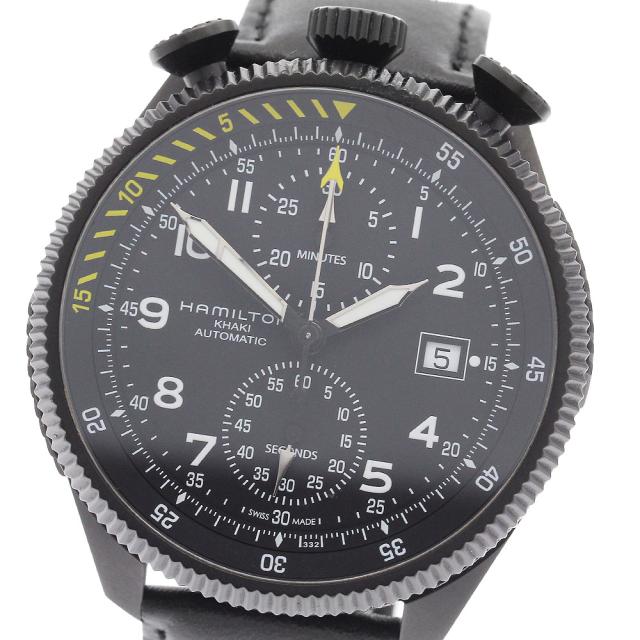 ハミルトン HAMILTON H76786733/H767860 カーキ アビエーション テイクオフ クロノグラフ 自動巻き メンズ 内箱・保証書付き_943727