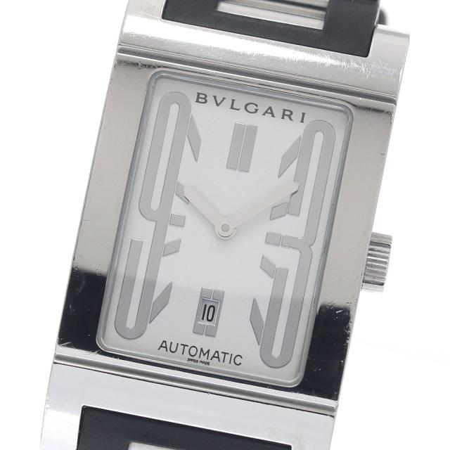 ブルガリ BVLGARI RT45S レッタンゴロ デイト 自動巻き メンズ 保証書付き_949488